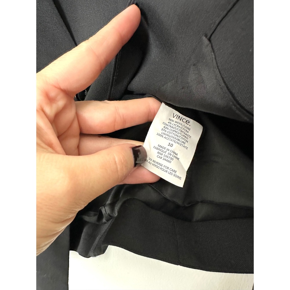 Vince 10 Tuxedo Blazer wool blend Assymetrical Lapel Business single button - Picture 7 of 11
